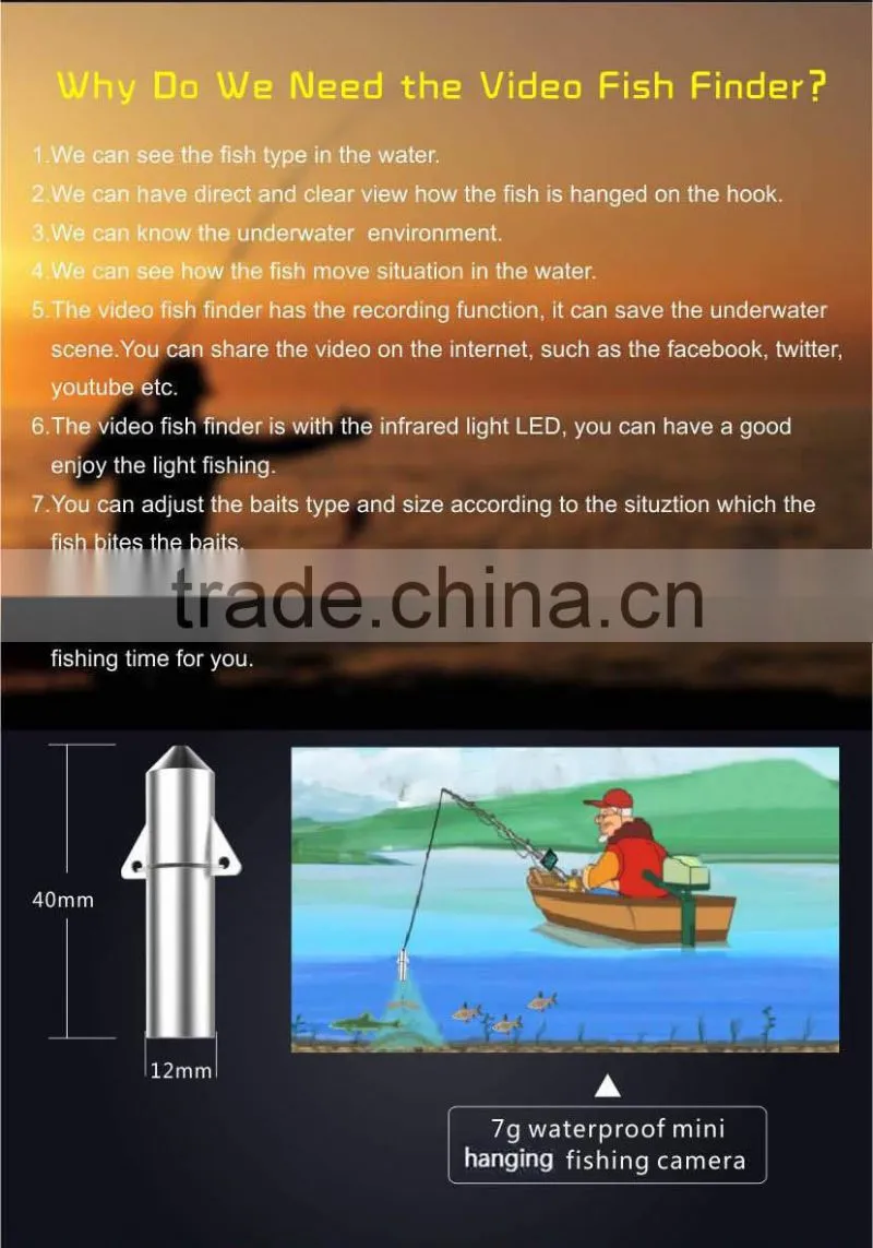 hot sale ice fishing camera.underwater fishing camera monitor