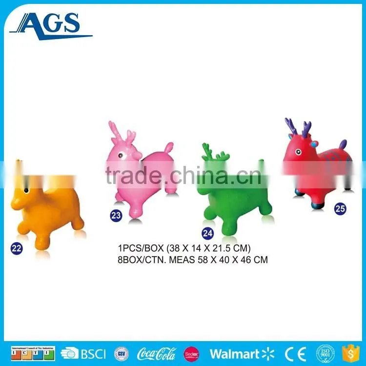 6 colors inflatable cow pvc toy animal for you selection