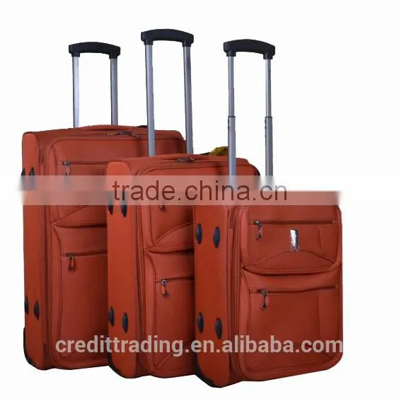 2015 popular good quality polyster stock luggage