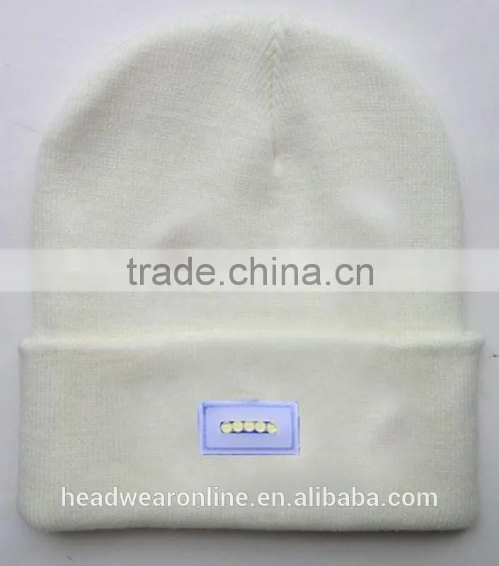 Good Quality Custom Color Led light Beanie Hats