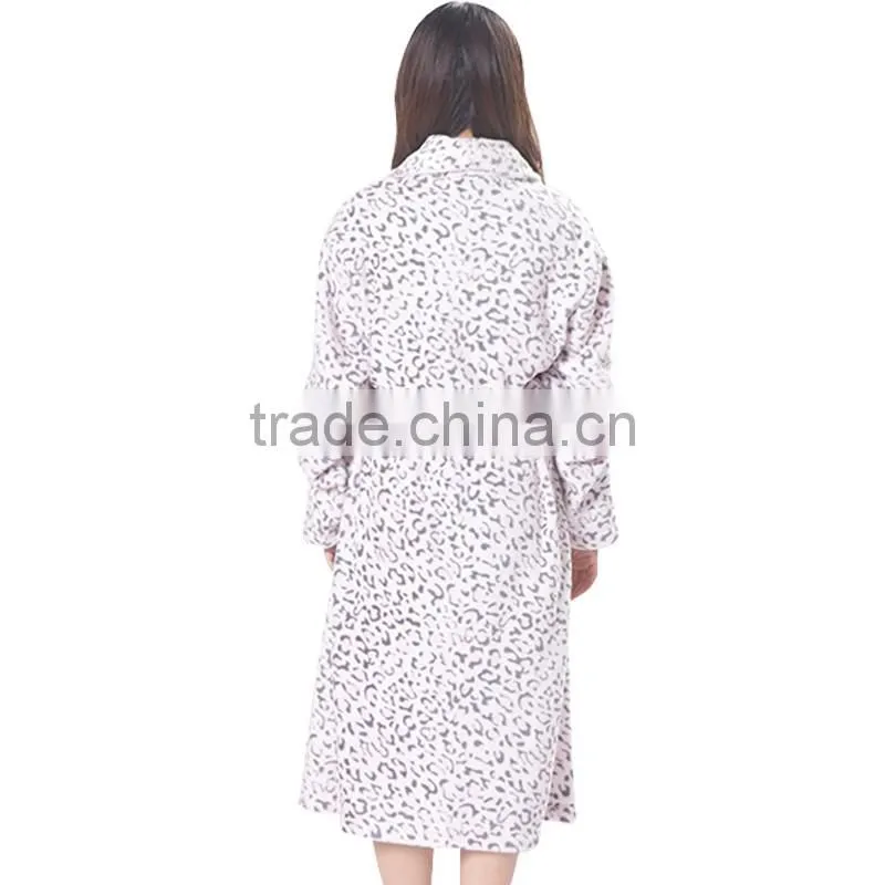 Bath Robe With Cute Pattern Printed For Women