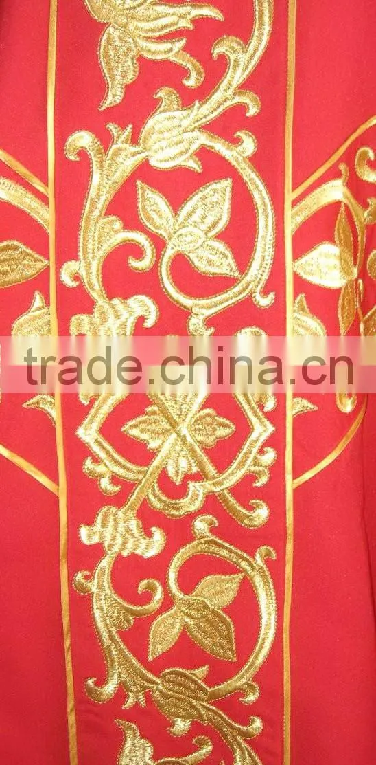 China factory supply white clergy surplice robe gown acrylic church textile