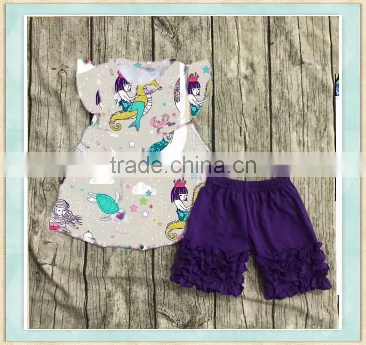 2017 Thailand clothes wholesale American kids clothes children girls halloween boutique outfit