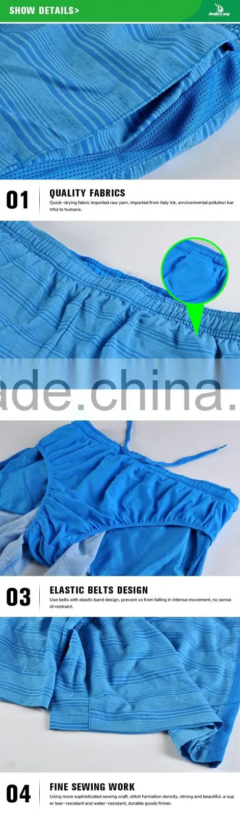 BEROY custom made china activewear clothing, stretch training shorts for men