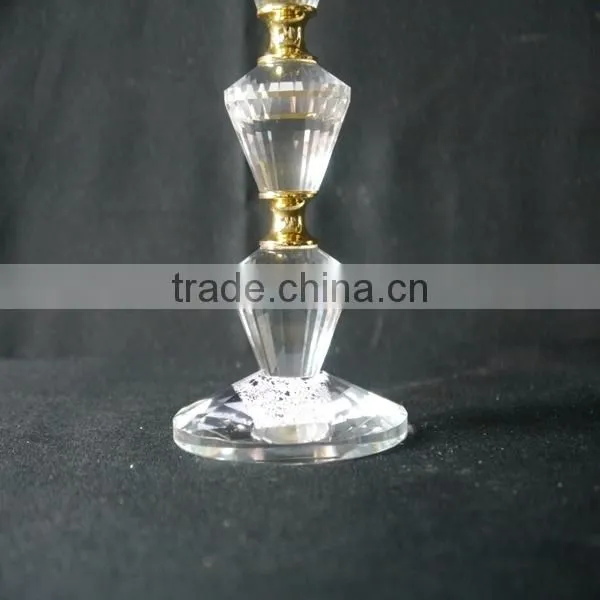 3 Arms Crystal With Metal Candelabra Candle Holder For Wedding Table Decoration