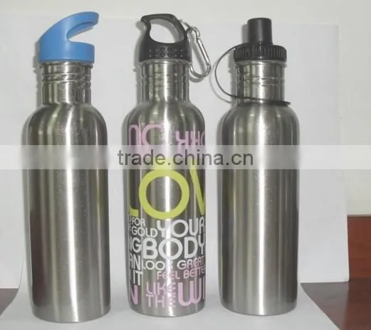 Wide Mouth Stainless Steel Sports Bottle Big Flow Lid with Finger Holder