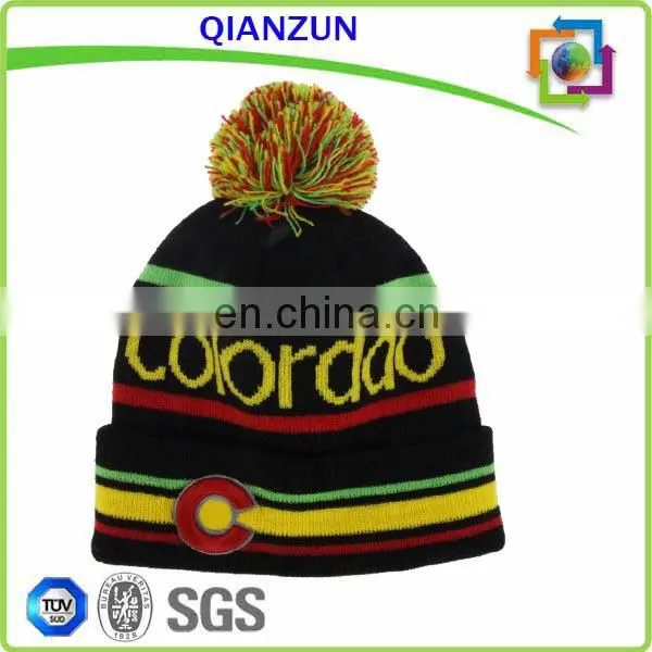 Pom Custom Embroidery Beanie