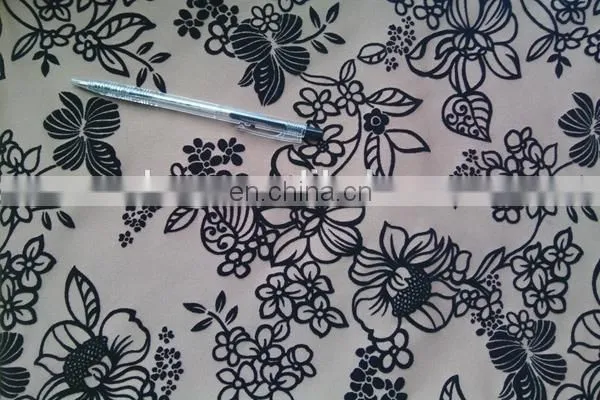 Winfar textile new design high quality polyester DTY flock on scuba fabric