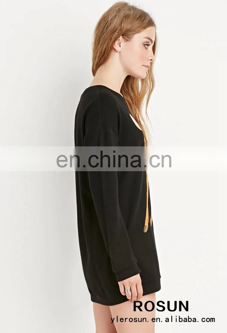 2015 Cheap Black Oversized Bambi ladies Sweatshirt