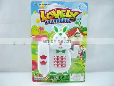 funny baby plastic toy telephone with music&light