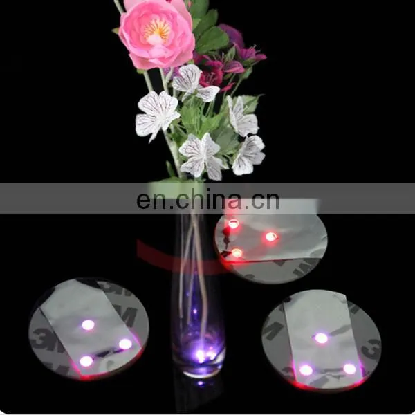Glovion cool coaster for party led sticker coaster Led flashing coasters