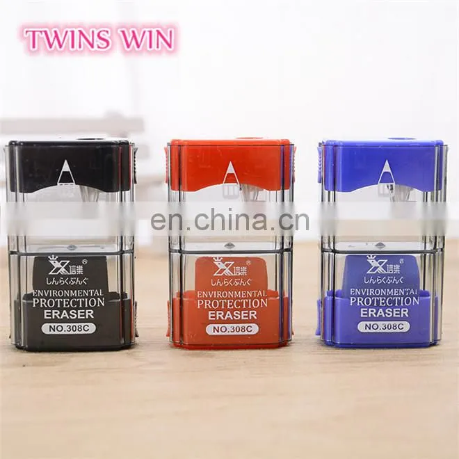 Europe 2018 newest creative school stationery product wholesale cheap nice colored plastic pencil sharpener free samples