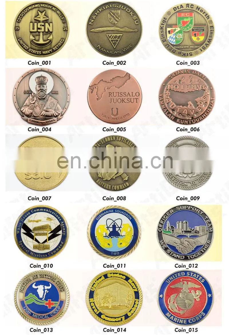 Customize cheap lovely wedding names of gold antiqu brass blank coins