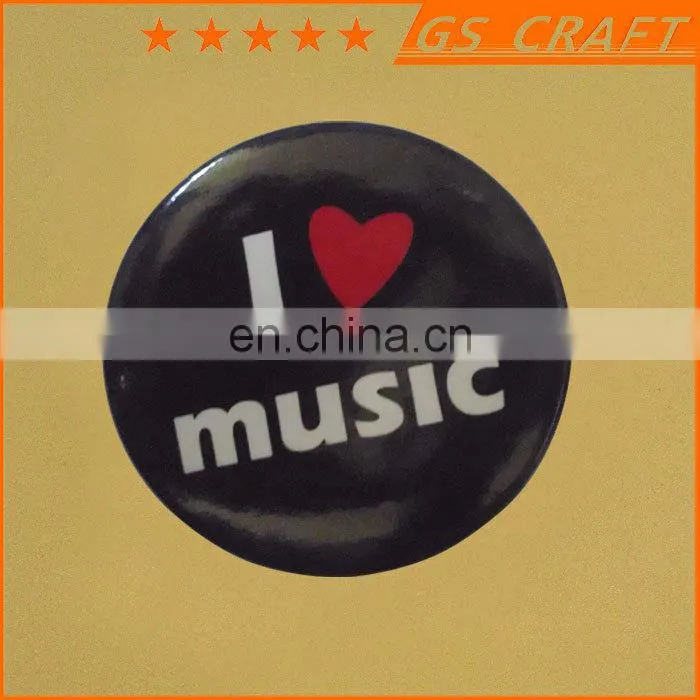 tin button badges for music party / round tin badge/ cheap tin badge button for souvenir