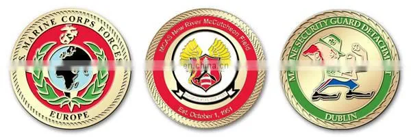 iron stamped soft enamel souvenir coin with epoxy