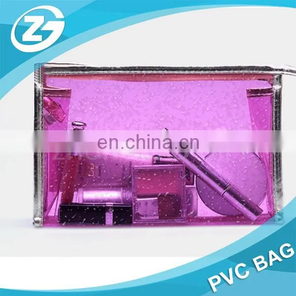 High Quality Zipper Top Transparent Waterproof PVC ECO Cosmetic Bag