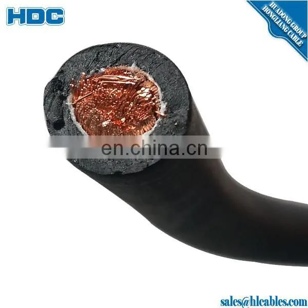 Flexible Welding cable double insulated black orange 450/750V 16 25 35 50 70 95 mm2 Rubber Compound Insulation Material