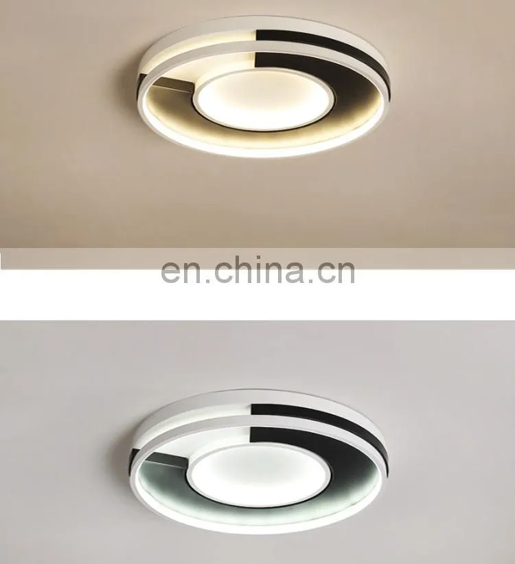 Black and white simple LED ceiling lighting