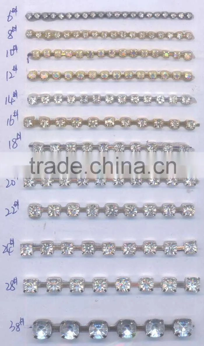High Quality accessories dress Rhinestone trimming, cup chain rhinestone;rhinestone cup chain