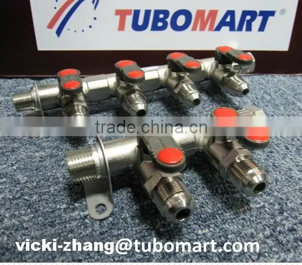 natural gas manifold for gas pipe compression fitting