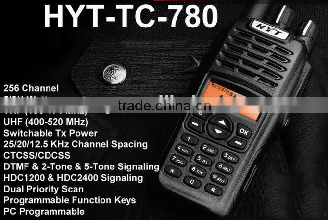 hytera TC-780 fm uhf &vhf hot sell security radio