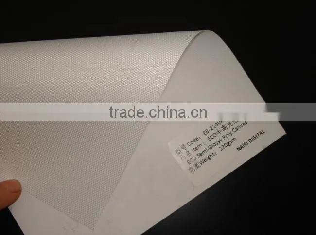 220g semi matt waterproof inkjet printing polyester canvas