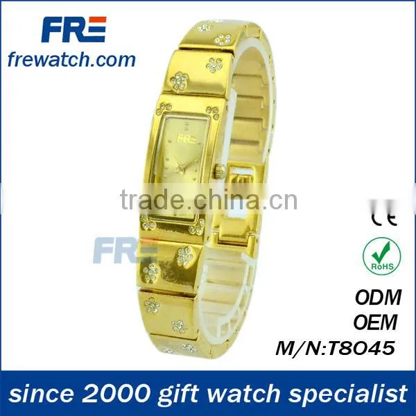T8006 #crystals fancy ladies watches copper colored