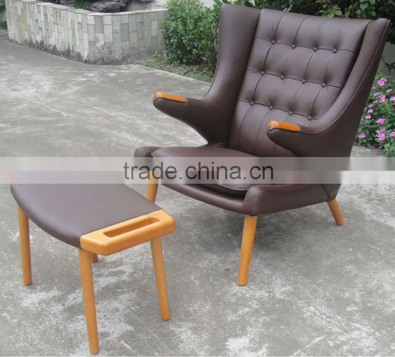 modern classic bauhaus leather lounge chair