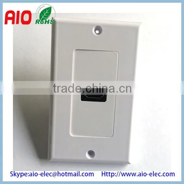 2 Port White 2.5 Ghz Standard High-Performance F type Connector Wall Plate