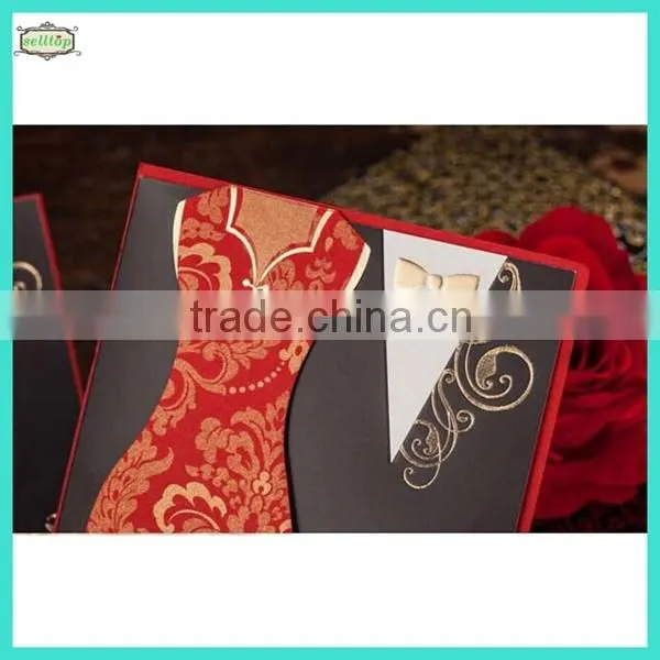 2014 hot sale muslim wedding invitation card
