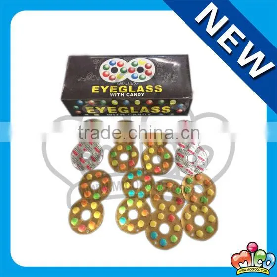 Eyeglass with chocolate bean