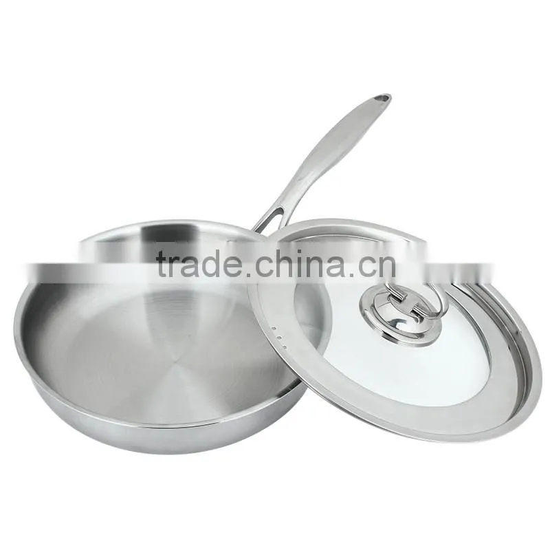 Popular 304 Stainless Steel Frying Pan