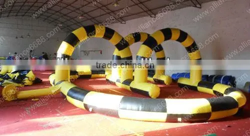 Popular sale ATV cars race track inflatable track