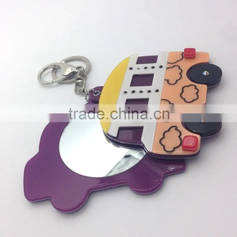 Acrylic cutie miniature bus Keychain