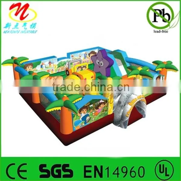 Kids inflatable amusement park, giant inflatable animal kingdom fun city