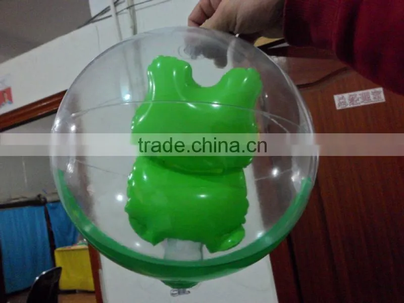 inflatable ball with animal shape inside