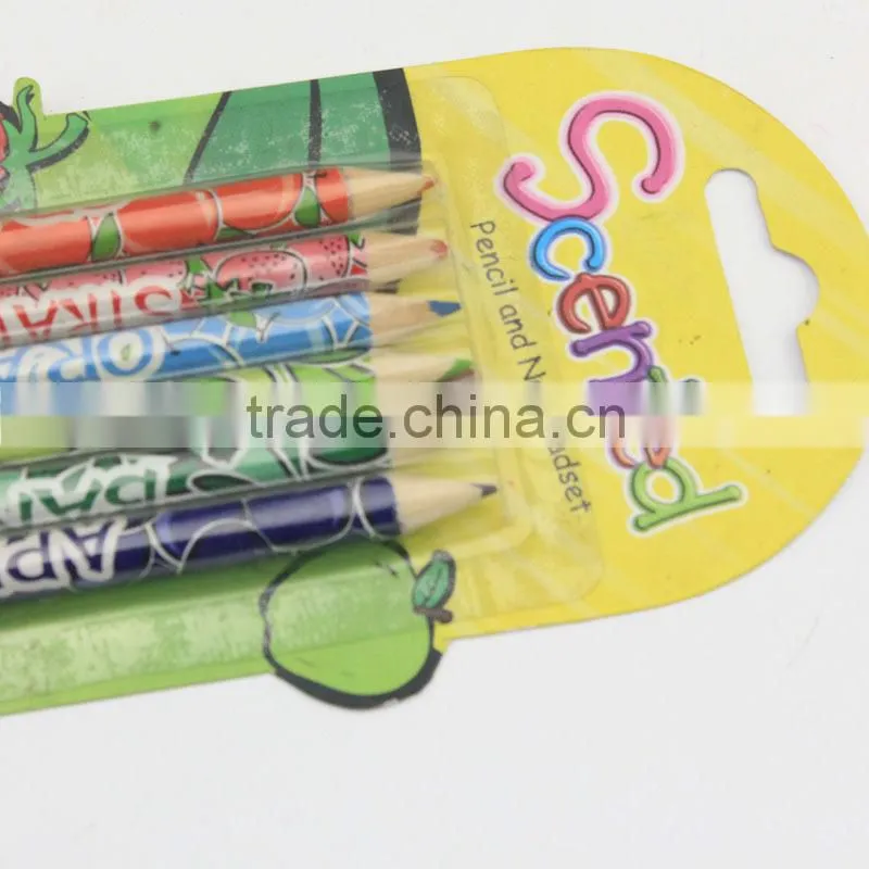 7" Wooden Fruit Flavor Rainbow Color Pencil