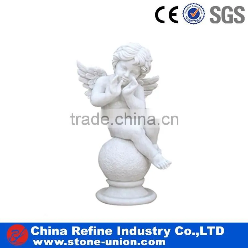 Marble angel statue series in white marble