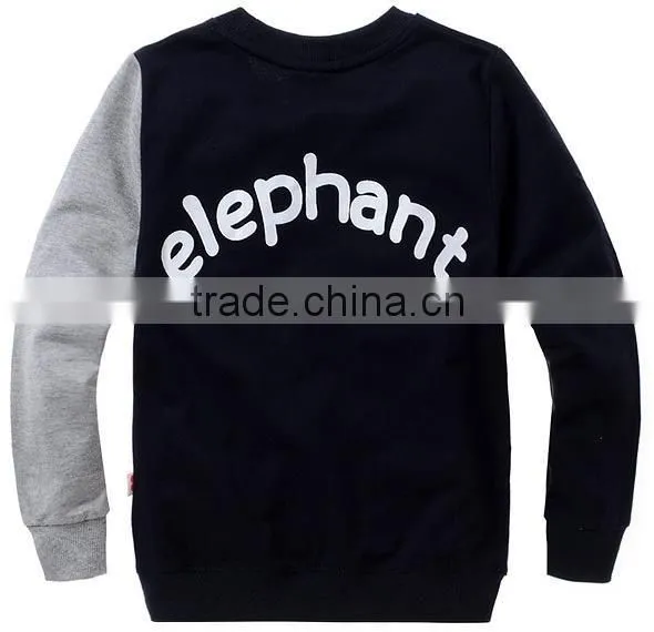 round neck cotton long sleeve cotton t shirt with printing