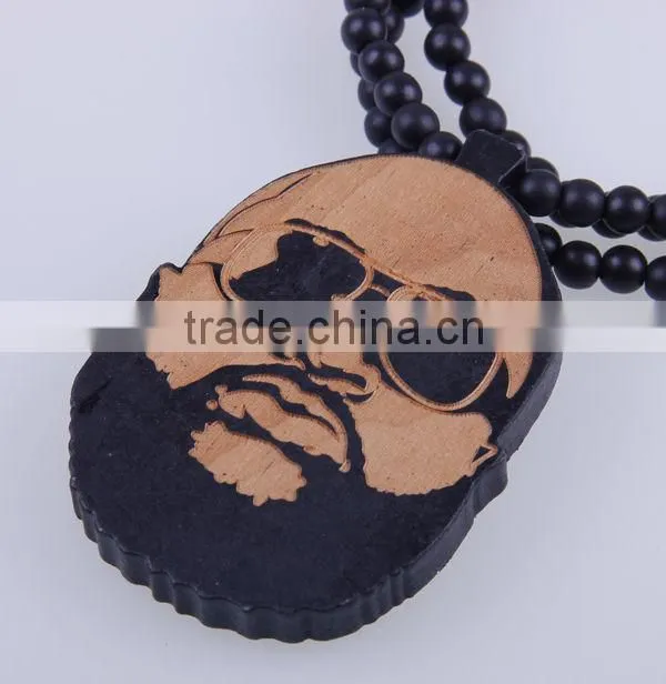 Good Wood Rick Ross Wooden Bead Necklace Hip Hop
