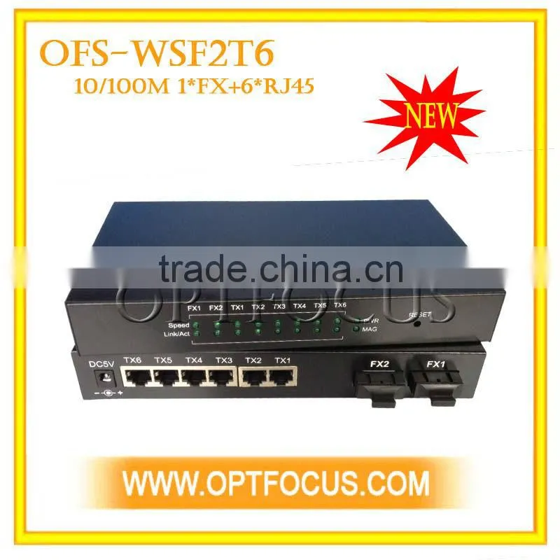 8 ports Ethernet Optical Fiber Switch