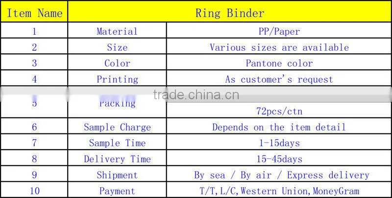 Ring binder folder ningbo