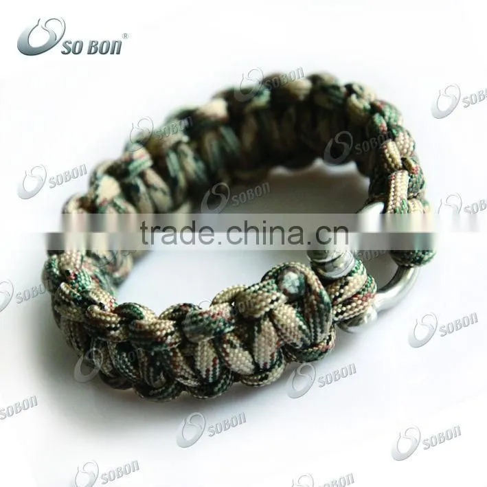 550 paracord survival bracelet with whistle buckle