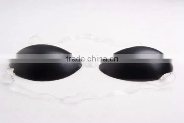 OEM Customized Low Price Adhesive Silicone Black Bra Cup With Strap