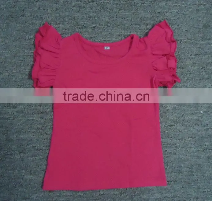Hot sale Classical plain kids tank tops,ruffle kids tank tops,children's tops in stock