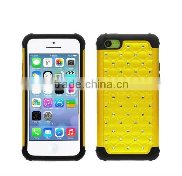 DIAMOND BLING SHOCKPROOF HARD MOBILE PHONE CASE COVER FOR IPHONE 5C