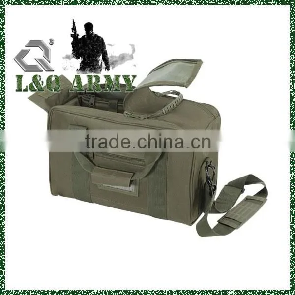 Military Large Black two-in-one Range Bag with Removeable Center Pistol Compartment