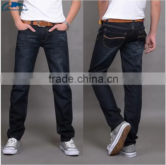 Blue Color Men's Fashion Jeans Famous Brand Jeans Men pencil denim trousers
