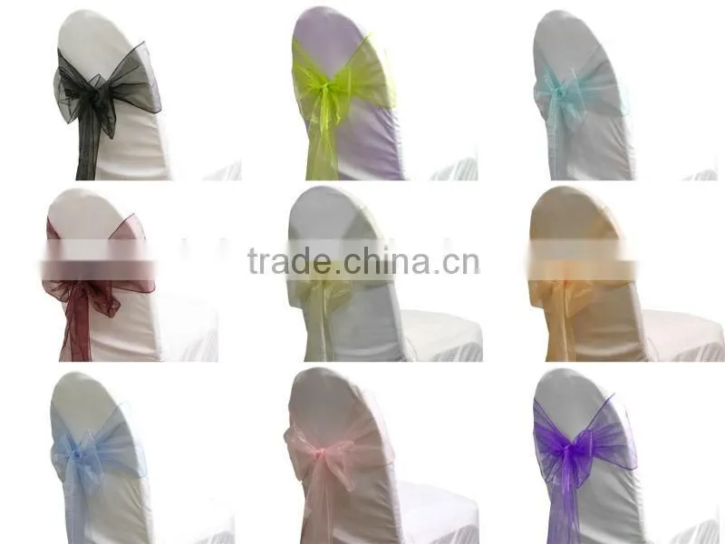peach, fancy vogue satin chair sash tie back,bow tie,knot,wedding cheap chair covers and sashes for sale
