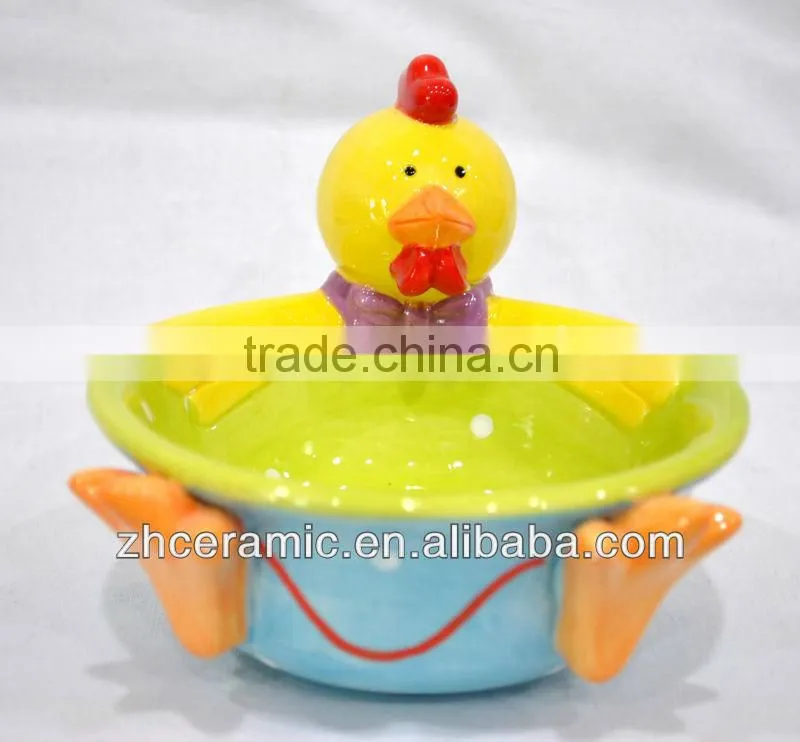 Ceramic Easter chicken bowl